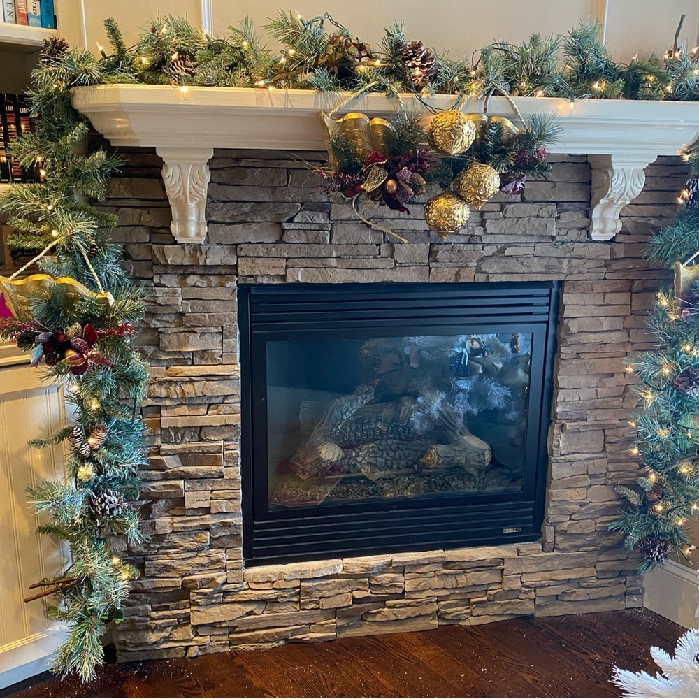 High end artificial Christmas Garland 12 feet long with decelerations no lights